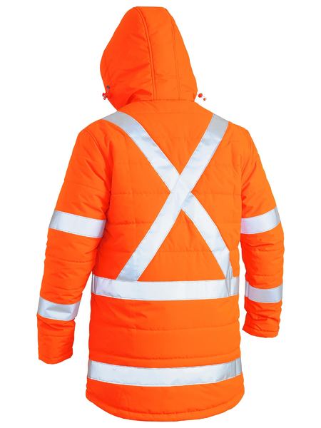 Bisley BJ6379XT Taped Hi Vis Puffer Jacket with X Back
