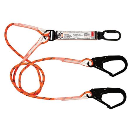 Double Leg Kernmantle 2M Shock Absorb Rope Lanyard With Hardware Kd & Sd X2 RLO2KDSD