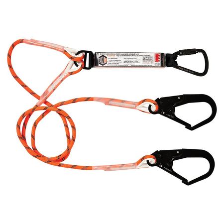 Double Leg Kernmantle 2M Shock Absorb Rope Lanyard With Hardware Kt & Sd RLO2KTSD