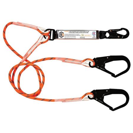Double Leg Kernmantle 2M Shock Absorb Rope Lanyard With Hardware Sn & Sd X2 RLO2SNSD