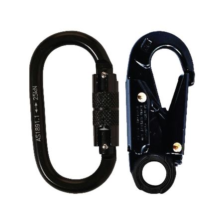 Elite Single Leg Shock Absorbing 2M Adjustable Lanyard With Hardware Kd & Sn WLA1KDSN