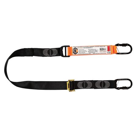 Elite Single Leg Shock Absorbing 2M Adjustable Lanyard With Hardware Ks X2 WLA1KSKS