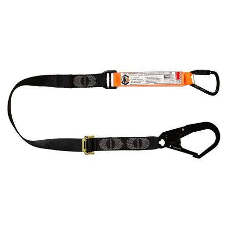 Elite Single Leg Shock Absorbing 2M Adjustable Lanyard With Hardware Kt & Sd WLA1KTSD