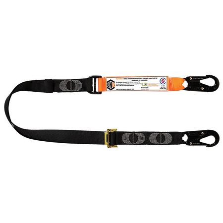 Elite Single Leg Shock Absorbing 2M Adjustable Lanyard With Hardware Sn X2 WLA1SNSN