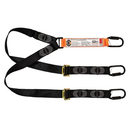 Elite Double Leg Shock Absorbing 2M Adjustable Lanyard With Hardware Kd X3 WLA2KDKD