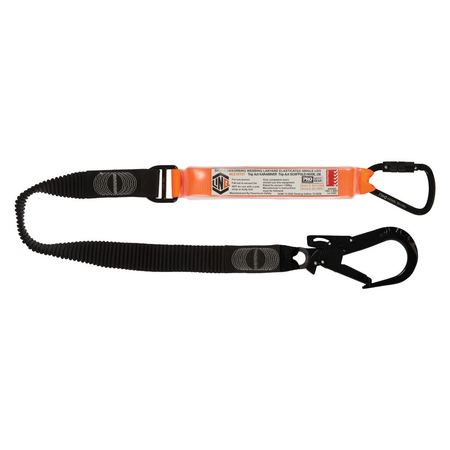 Elite Single Leg Elasticated Lanyard With Hardware Kt & St WLE1KTST