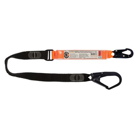 Elite Single Leg Elasticated Lanyard With Hardware Sn & Sd WLE1SNSD