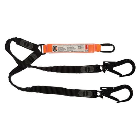 Elite Double Leg Elasticated Lanyard With Hardware Kd & St X2 WLE2KDST