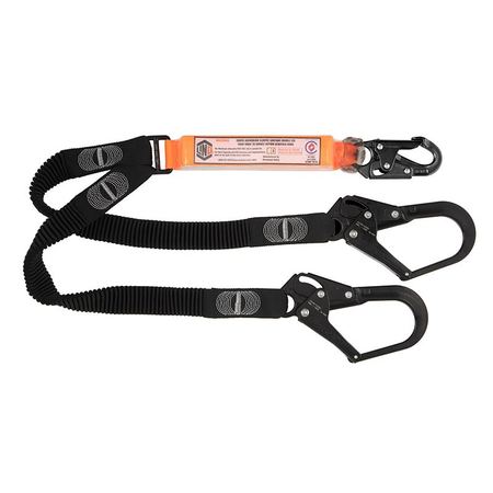 Elite Double Leg Elasticated Lanyard With Hardware Sn & Sd X2 WLE2SNSD