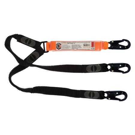 Elite Double Leg Elasticated Lanyard With Hardware Sn X3 WLE2SNSN
