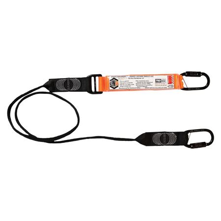 Elite Single Leg Shock Absorbing Webbing Lanyard With Hardware Kd X2 WLO1KDKD