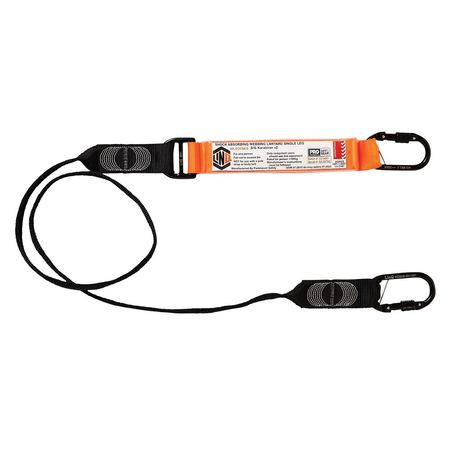 Elite Single Leg Shock Absorbing Webbing Lanyard With Hardware Ks X2 WLO1KSKS