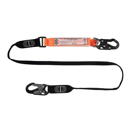 Elite Single Leg Shock Absorbing Webbing Lanyard With Hardware Sn X2 WLO1SNSN