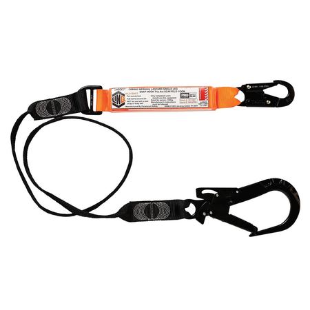 Elite Single Leg Shock Absorbing Webbing Lanyard With Hardware Sn & St WLO1SNST