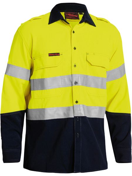 BS8082T Bisley TenCate TecasafeĀ® Plus 700 Taped Hi Vis FR Vented Shirt