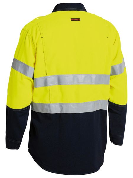 BS8082T Bisley TenCate TecasafeĀ® Plus 700 Taped Hi Vis FR Vented Shirt