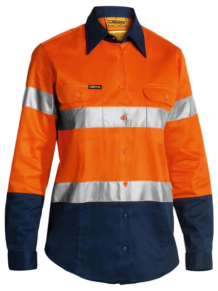 Bisley BLT6456 Women's Taped Hi Vis Drill Shirt