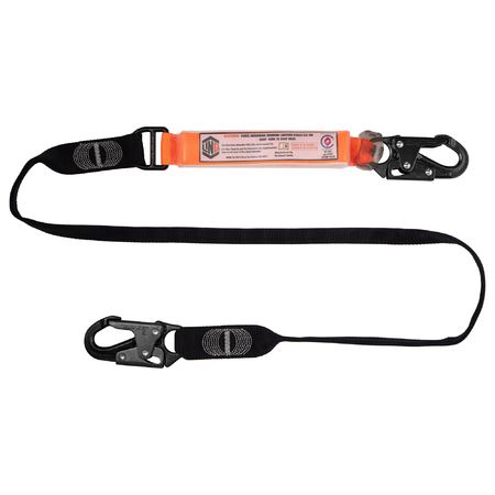 Elite Single Leg Shock Absorbing Webbing Lanyard With Hardware Sn X2 WLO1SNSN