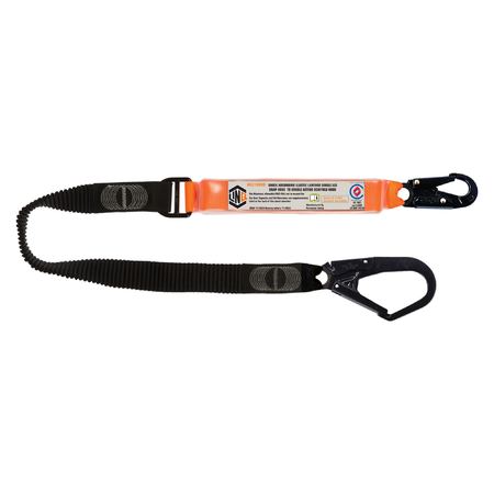 Elite Single Leg Elasticated Lanyard With Hardware Sn & Sd WLE1SNSD