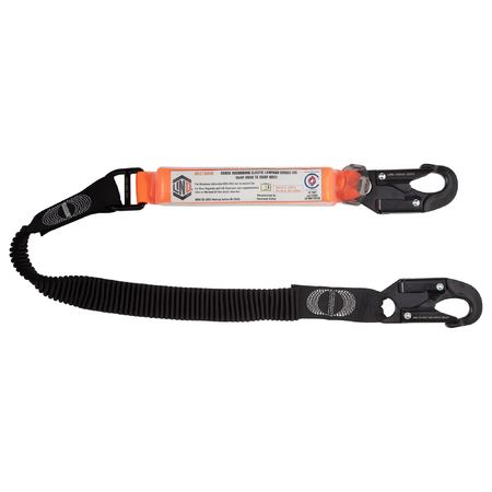 Elite Single Leg Elasticated Lanyard With Hardware Sn X2 WLE1SNSN
