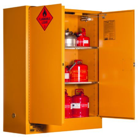 Flammable Liquid Storage Cabinet: 350L - 2 Doors - 3 Shelves 5560AS