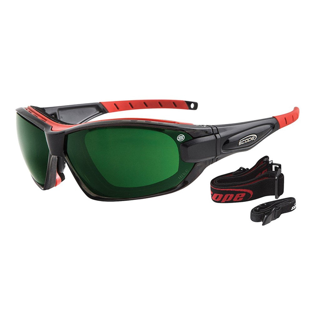 Scope Genisys 151-5 Plus Black Frame Ir Shade 5 Lens Safety Glasses