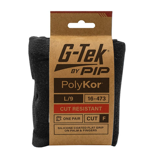 G-Tek PolyKor 13G Cut F Silicone Dip Glove 16-473