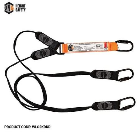 Elite Double Leg Shock Absorbing Webbing Lanyard With Hardware Kd X3 WLO2KDKD