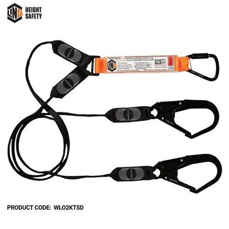 Elite Double Leg Shock Absorbing Webbing Lanyard With Hardware Kt & Sd X3 WLO2KTSD