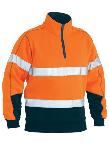 Bisley BK6989T Taped Hi Vis 1/4 Zip Fleece Pullover