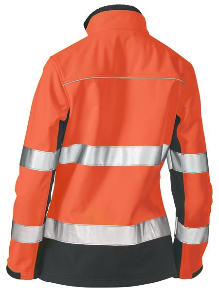 BJL6059T Bisley Women's Taped Two Tone Hi Vis Soft Shell Jacket