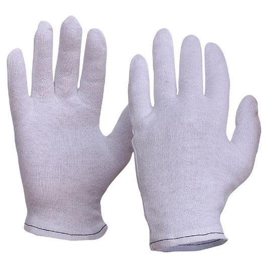 Interlock Poly/Cotton Liner Hemmed Cuff Gloves Men'S Size 342CL