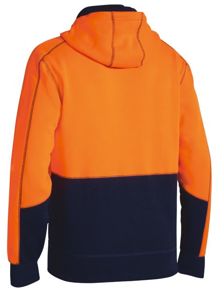 Bisley BK6819 Hi Vis Zip Front Fleece Hoodie