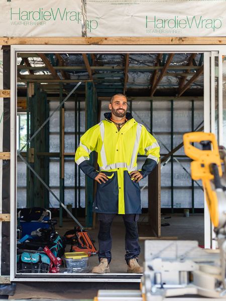 Bisley  BJ6935HT Taped Hi Vis Stretch PU Rain Coat