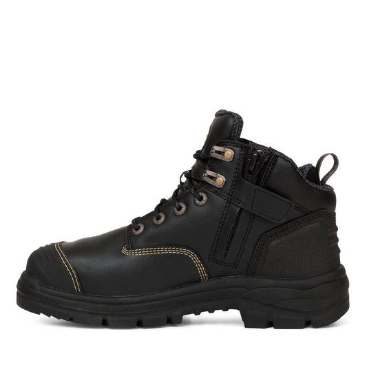 Oliver 55-340Z 130mm Black Zip/Lace Safety Boot