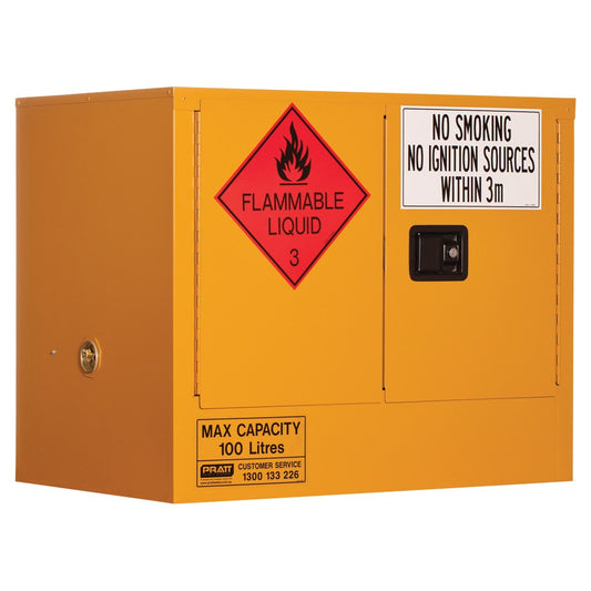 Flammable Liquid Storage Cabinet: 100L - 2 Doors - 1 Shelf 5535AS