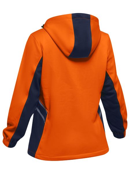 BKL6571 Bisley Women's Hi Vis Liquid Repellent Fleece Hoodie