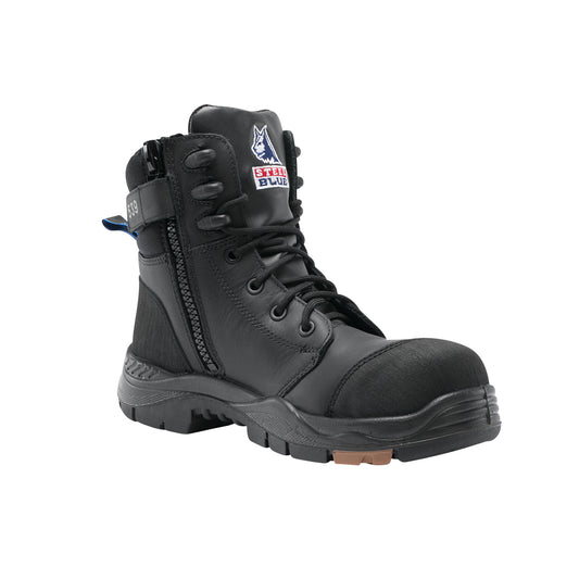 Steel Blue Torquay Lace/Zip Safety Boot 617539