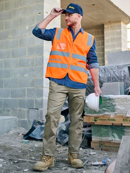 Bisley BPC6029 Stretch Cotton Drill Elastic Waist Cargo Work Pant