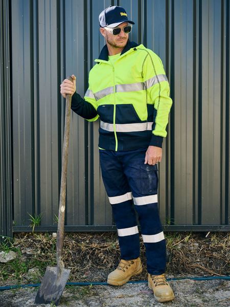 Bisley BPC6029T Taped Biomotion Stretch Cotton Drill Elastic Waist Cargo Work Pant