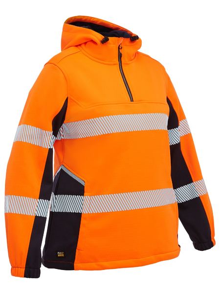 BKL6571T Bisley Women's Flx & Move™ Hi Vis Taped Liquid Repellent Fleece Hoodie