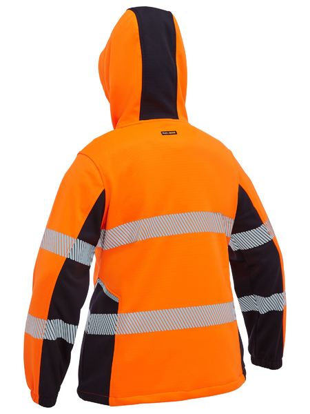 BKL6571T Bisley Women's Flx & Move™ Hi Vis Taped Liquid Repellent Fleece Hoodie