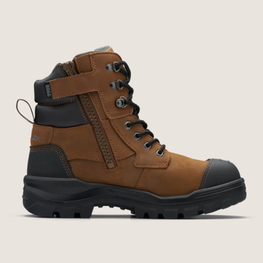 Blundstone 8066 Rotolex Saddle Brown Zip/Lace Safety Boot