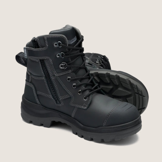 Blundstone 8071 Rotoflex Black Zip/Lace Safety Boot