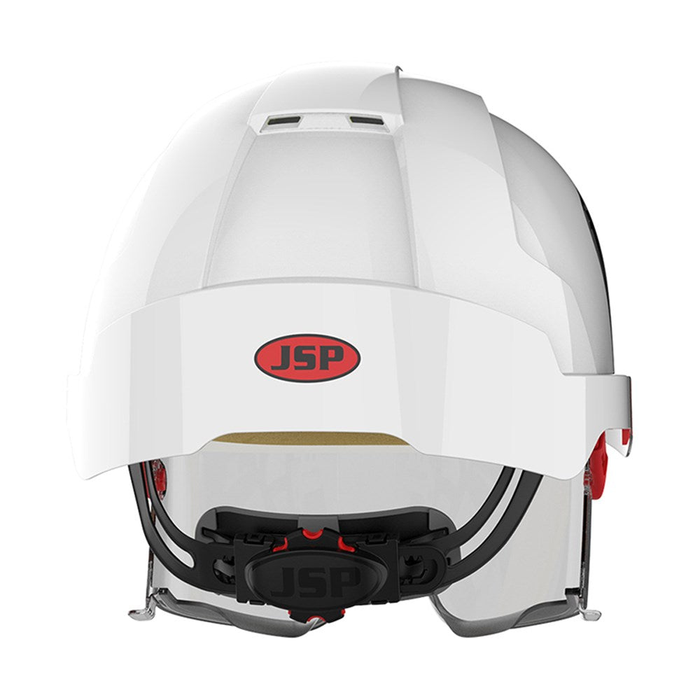 Evo Vista Lens Vented White/Smoke Helmet - Wheel Ratchet - Clear Lens