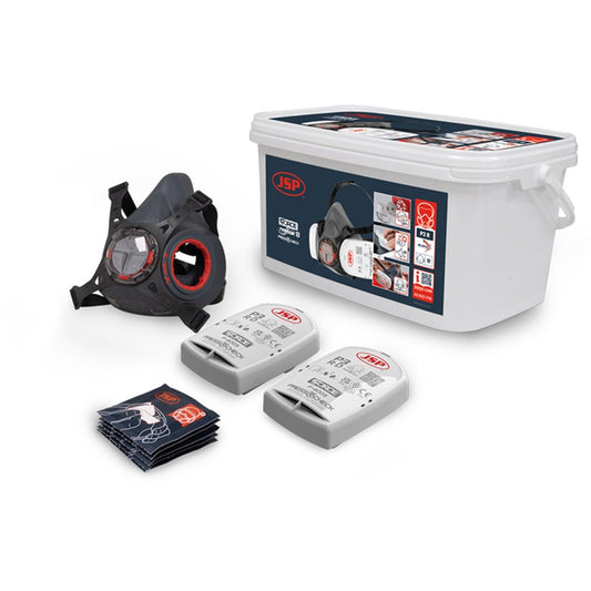 Force Typhoon 8 Half Mask Respirator Asbestos/Silica/Dust Kit With P2 Filters BHT0A3-0L5-UAN
