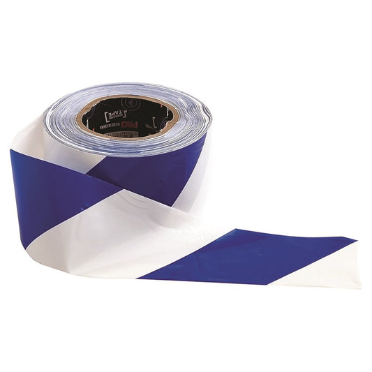 Barricade Tape - 100M X 75Mm Blue & White BW10075