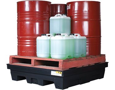 Drum bund polyethylene with removable grate – four drum DB4G