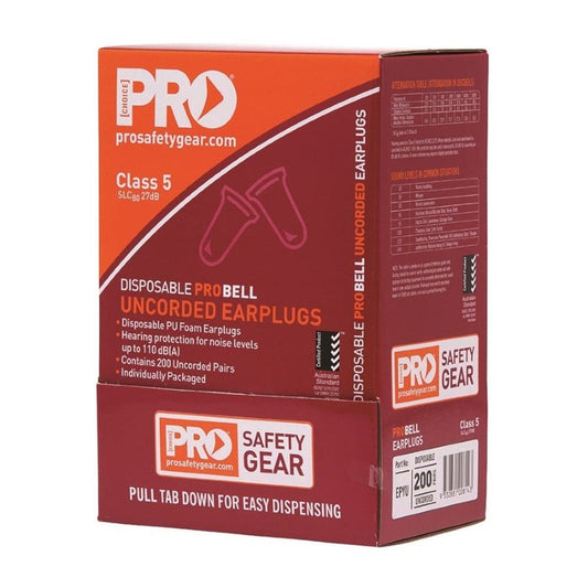 Probell Disposable Uncorded Earplugs Uncorded EPYU
