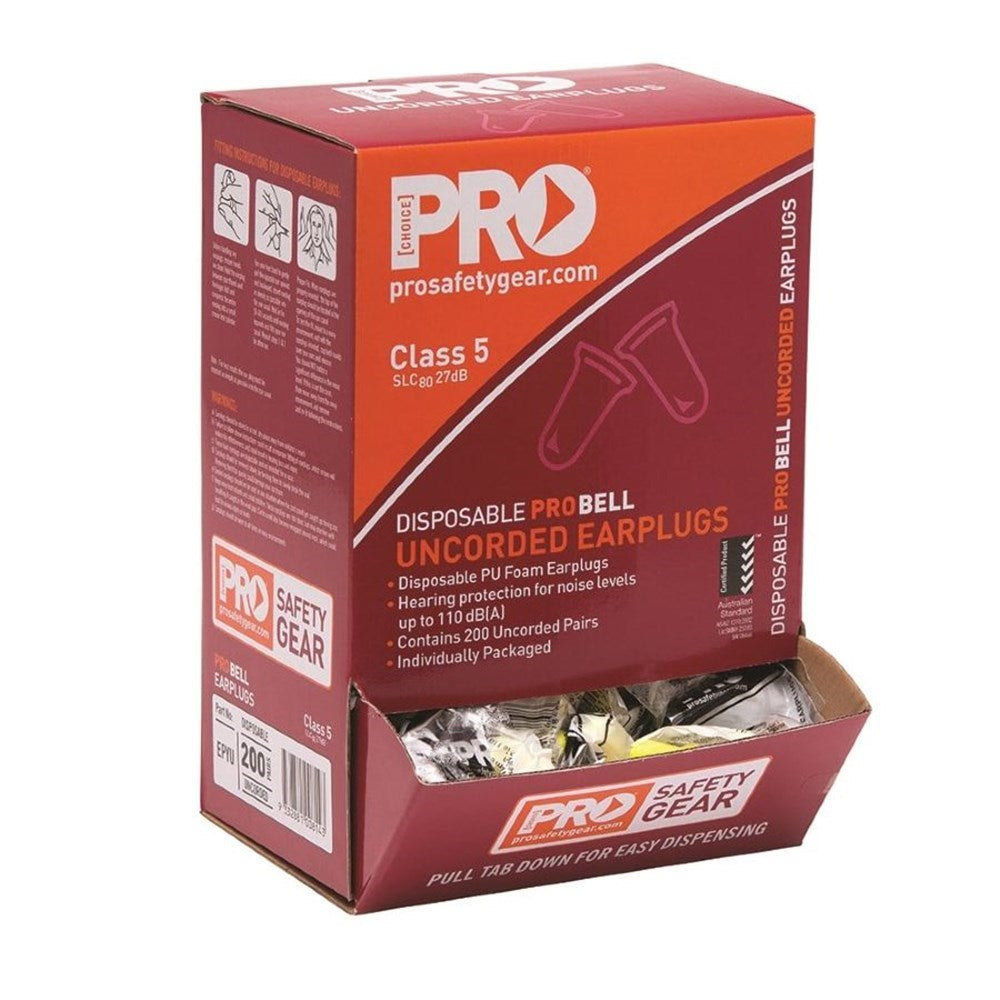 Probell Disposable Uncorded Earplugs Uncorded EPYU